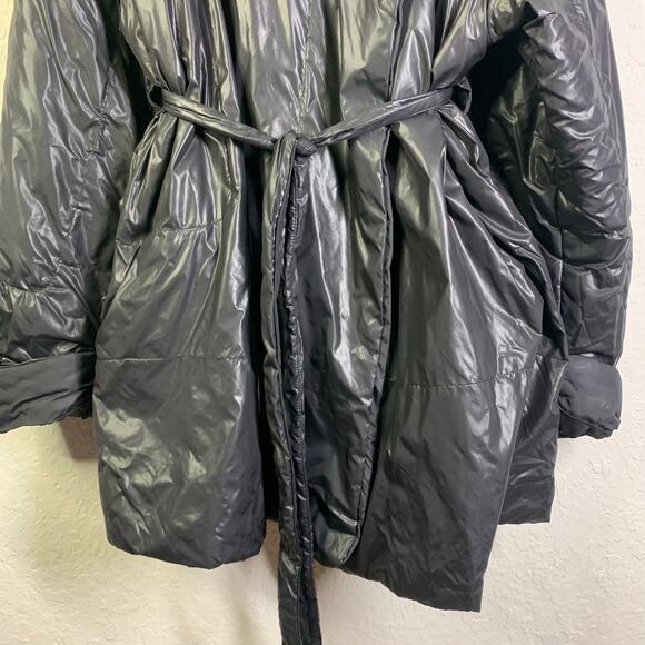 NORMA KAMALI Coat 2X Sleeping Bag Car Coat Puffer Packable Belted Snap Closure - Picture 9 of 16